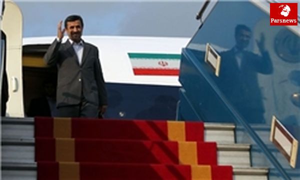 احمدی نژاد نیجر را به مقصد غنا ترک کرد