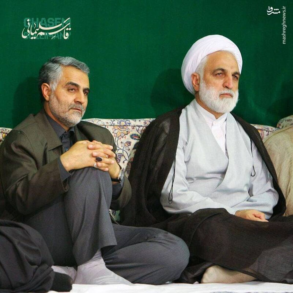 حجت الاسلام اژه‌ای در کنار حاج قاسم سلیمانی+ عکس
