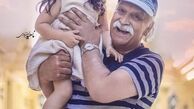 بازیگر پس از باران و‌نوه‌اش + عکس