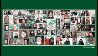 « زنان سرزمین من » روی دیوارنگاره میدان ولیعصر (عج)