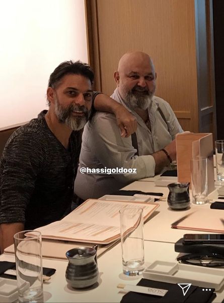 رستورانگردی پیمان ‌معادی و رفیقش + عکس