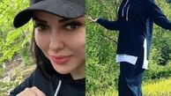 ژست لیلا اوتادی در جنگل های شمال+عکس