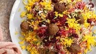 طرز تهیه آلبالو پلو شیرازی خوشمزه و مجلسی با گوشت قلقلی و مرغ