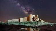 کهکشان راه شیری بر فراز شهر تاریخی بلقیس
