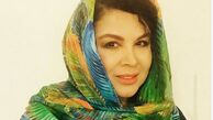 شهره سلطانی با روسری پر طاووسی