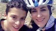 دوچرخه سواری ویشکا آسایش با پسرش + عکس