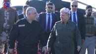 العبادی با استقبال بارزانی وارد اربیل شد