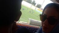 خاله قاصدک هم پایش به استادیوم رسید+عکس