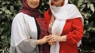 الهام حمیدی در آغوش دوستش + عکس