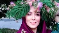 فریبا طالبی در میان شکوفه های بهاری + عکس