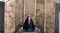 خانم مجری در آرامگاه سعدی + عکس
