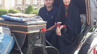 گردش مژده خنجری و همسرش در اصفهان+عکس