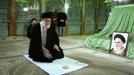 حضور امام خامنه‌ای در مرقد امام خمینی (ره) و گلزار شهدا
