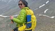 خانم بازیگر مشهور با لباس کوهنوردی + عکس