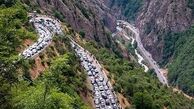 وضعیت ترافیک در محور کندوان و جاده چالوس