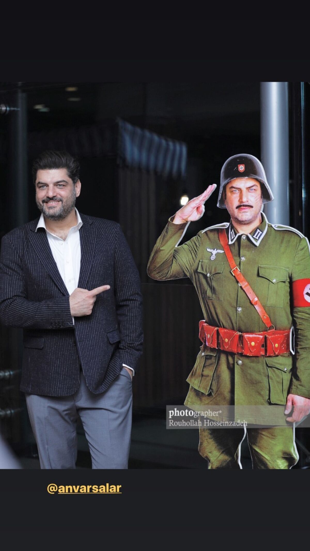 سام درخشانی و مجسمه اش + عکس