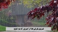 شروع بارش ها از امروز تا سه شنبه