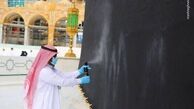 غبارروبی کعبه در ایام ماه رمضان+ تصاویر