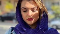 تیپ آبی دنیا مدنی در خیابان + عکس