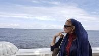 سپیده خداوردی در کنار دریا + عکس