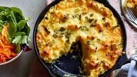 طرز تهیه پای سیب زمینی و بادمجان مخصوص گیاه خواران