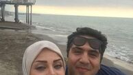 صبا راد و همسرجانش لب دریا+عکس
