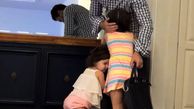 عاشقانه های شاهرخ استخری با دخترانش + عکس