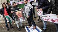 تظاهرات فلسطینیان در اعتراض به تصمیم ترامپ