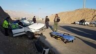 3 کشته و یک زخمی در حادثه واژگونی و آتش سوزی پژو 206