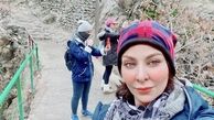 کوهنوردی فقیهه سلطانی با دوستانش + عکس