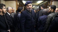 حمید فرخ‌نژاد و جواد خیابانی در مراسم ختم خشایار الوند