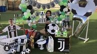 تولد هفت سالگی پسر برزو ارجمند در زمین فوتبال + عکس