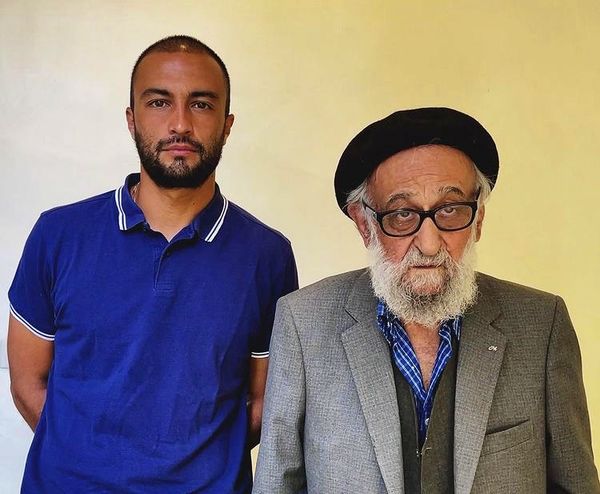 امیر جدیدی در کنار استاد موسیقی + عکس