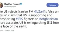 واکنش توئیتری سخنگوی وزارت خارجه آمریکا به اظهارات ظریف/عکس