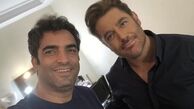 منوچهر هادی در کنار سوپر استار سینمای ایران + عکس