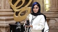 الناز شاکردوست برنده تندیس حافظ بهترین بازیگر زن سینما + عکس