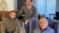 ظاهر متفاوت علی شادمان در کنار پیشکسوت سینمای ایران + عکس