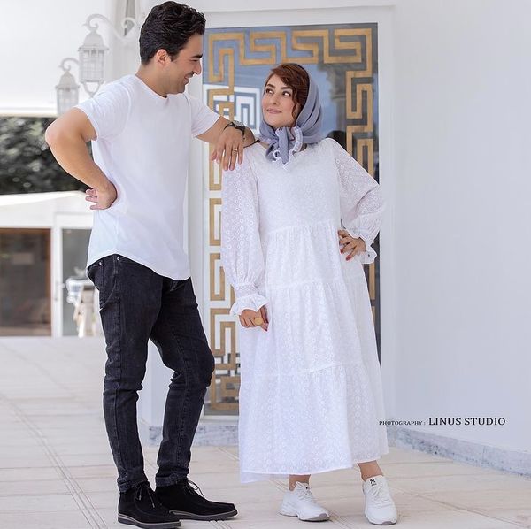 الهام طهموری و همسرش + عکس