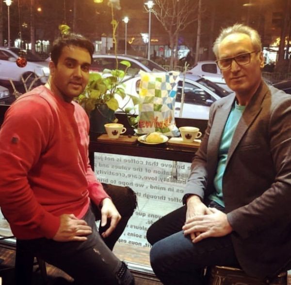 پوریا پورسرخ و دوستش در یک کافه + عکس