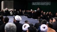 حضور رهبر انقلاب در مراسم عزاداری شب تاسوعای حسینی