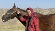اسب زیبای خانم بازیگر + عکس