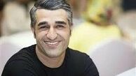 تیپ پژمان جمشیدی در مراسم ترحیم جمشید مشایخی