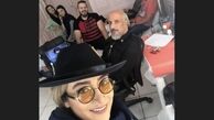 بهاره افشاری در پشت صحنه سریال ممنوعه + عکس
