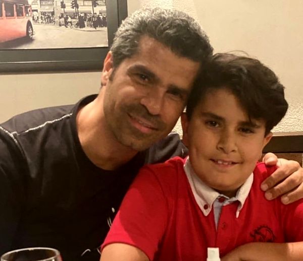 هادی ساعی و‌پسرش + عکس