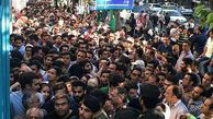 صفوف فوق العاده طولانی رأی در حسینیه ارشاد