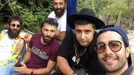 حسین مهری و دوستانش در پارک + عکس