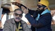 حمید لولایی در حال گریم کار جدیدش + عکس