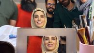 سوگل طهماسبی در اتاق گریم سریال خانه امن + عکس