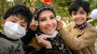 مرجانه گلچین و پسرانش + عکس