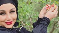 بهنوش بختیاری در یک باغ + عکس